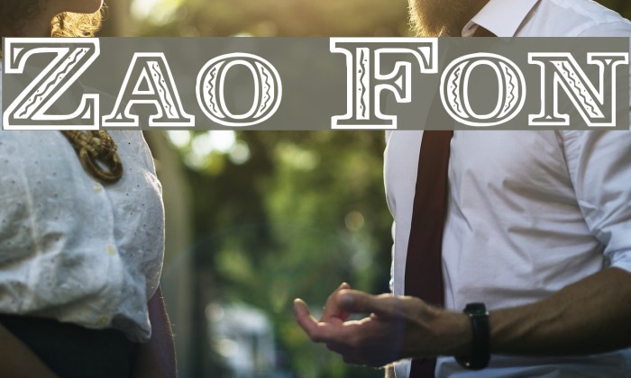 Zazou फ़ॉन्ट examples