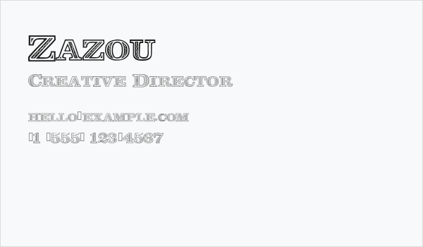 Zazou Business Card