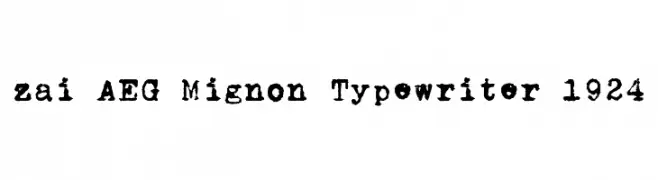 zai AEG Mignon Typewriter 1924 