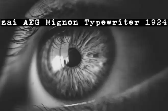 zai AEG Mignon Typewriter 1924 Schriftart examples