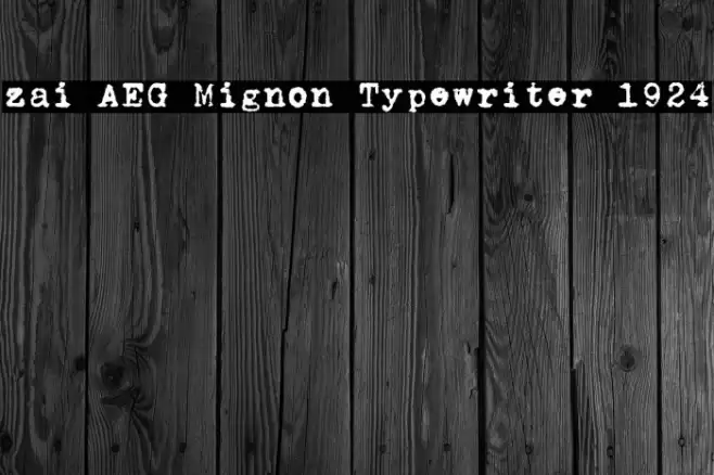 zai AEG Mignon Typewriter 1924 Schriftart examples