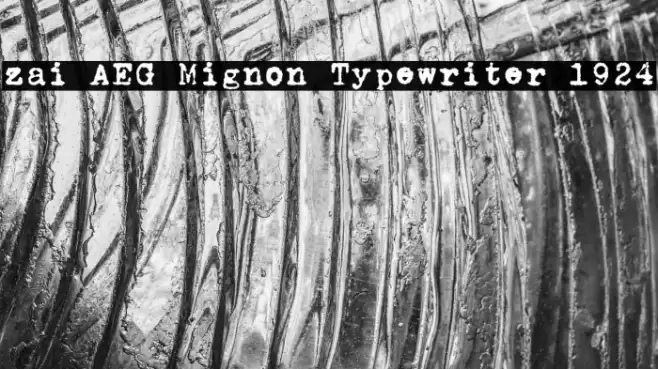 zai AEG Mignon Typewriter 1924 Schriftart examples