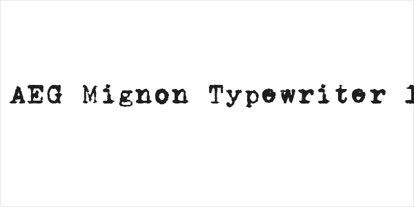 zai AEG Mignon Typewriter 1924 Logo