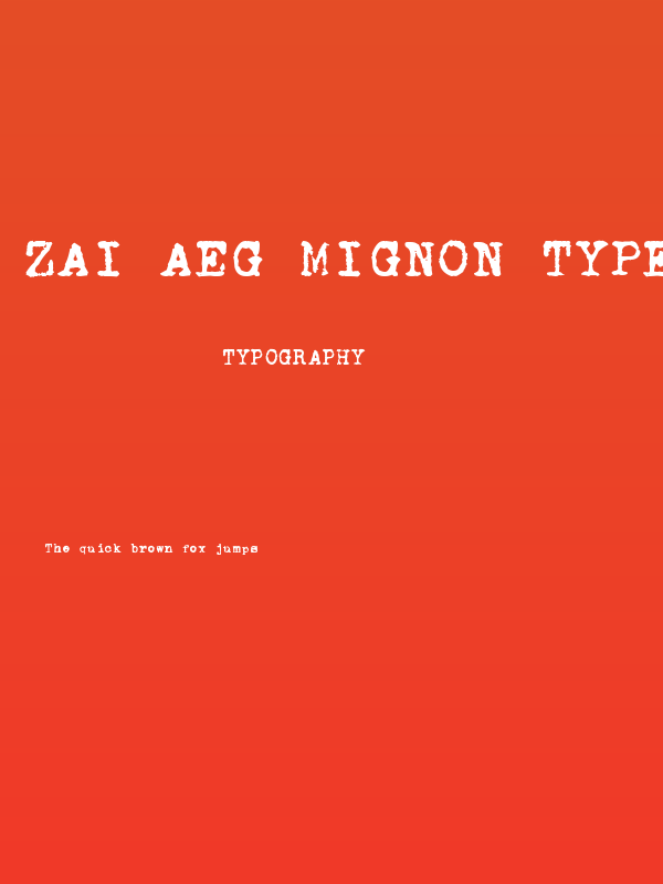 zai AEG Mignon Typewriter 1924 Poster