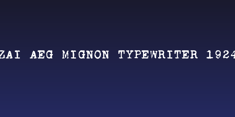 zai AEG Mignon Typewriter 1924 Social Header