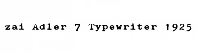 zai Adler 7 Typewriter 1925 