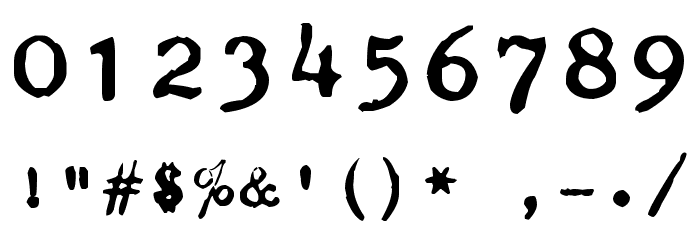 zai Adler 7 Typewriter 1925 Font OTHER CHARS
