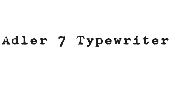 zai Adler 7 Typewriter 1925 Logo
