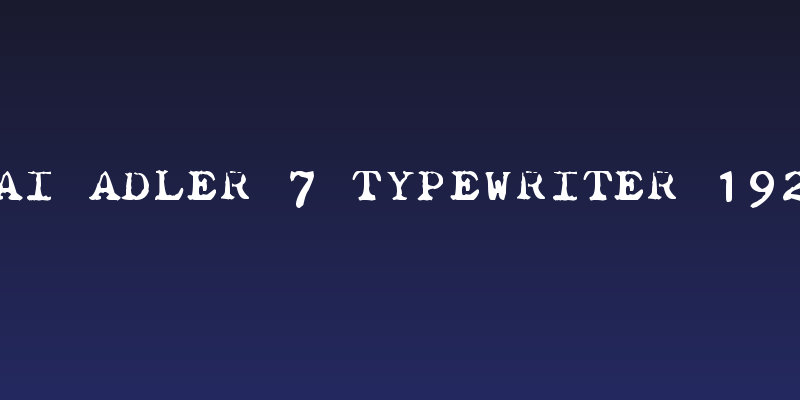 zai Adler 7 Typewriter 1925 Social Header
