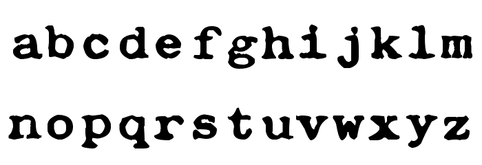 zai Adler 7 Typewriter 1925 Font LOWERCASE