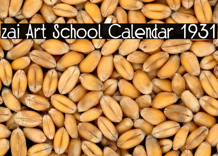 zai Art School Calendar 1931 Example 3