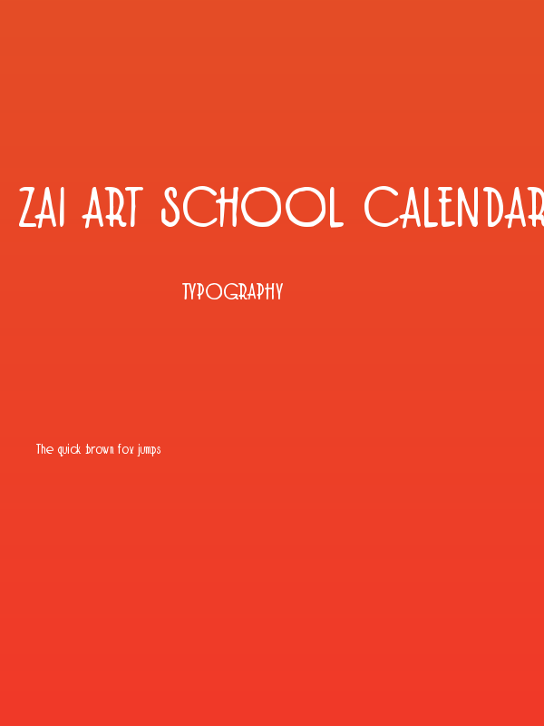 zai Art School Calendar 1931 Poster
