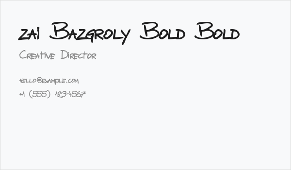zai Bazgroly Bold Bold Business Card