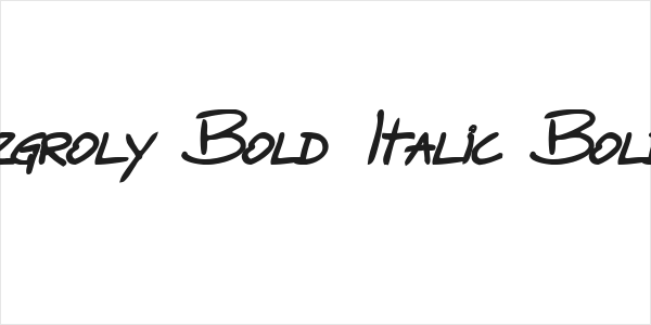 zai Bazgroly Bold Italic Bold Italic Logo