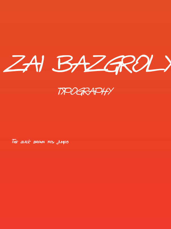 zai Bazgroly Bold Italic Bold Italic Poster