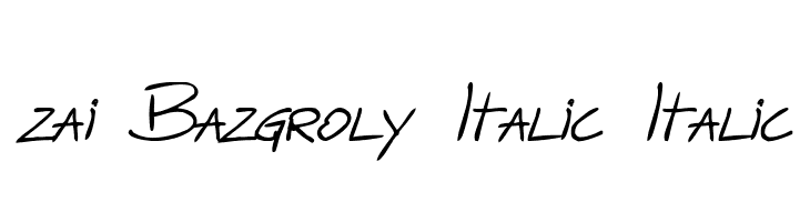 zai Bazgroly Italic Italic  les polices de caractères gratuit tlcharger