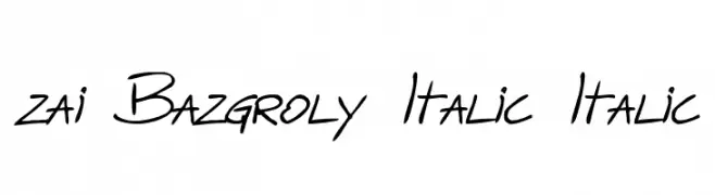 zai Bazgroly Italic Italic  免费字体下载