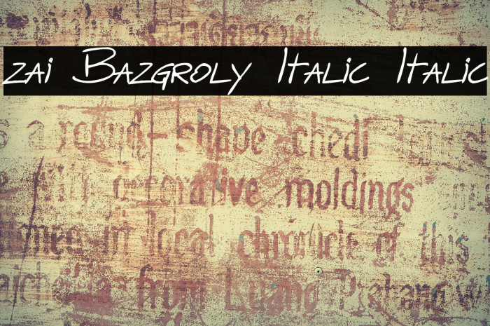 zai Bazgroly Italic Italic Example 3
