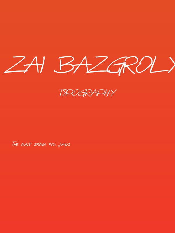 zai Bazgroly Italic Italic Poster