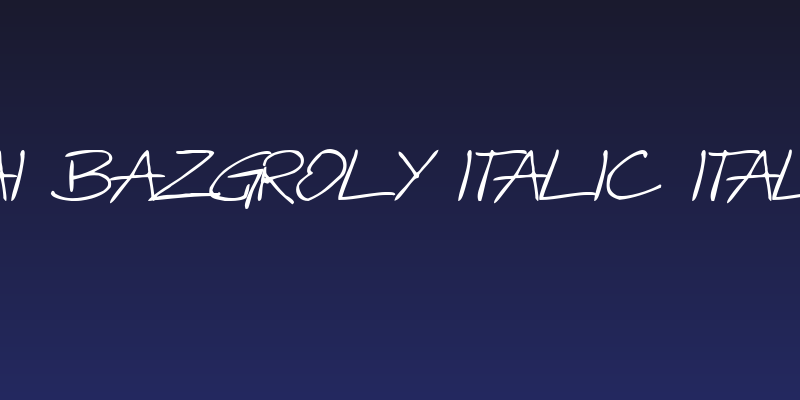 zai Bazgroly Italic Italic Social Header