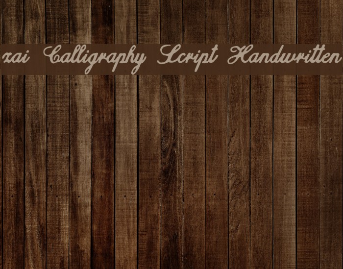 zai Calligraphy Script Handwritten Polices examples