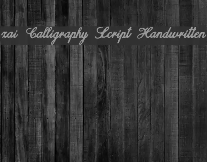 zai Calligraphy Script Handwritten Polices examples