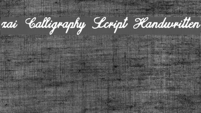 zai Calligraphy Script Handwritten Polices examples