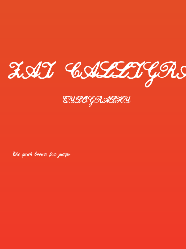 zai Calligraphy Script Handwritten Poster