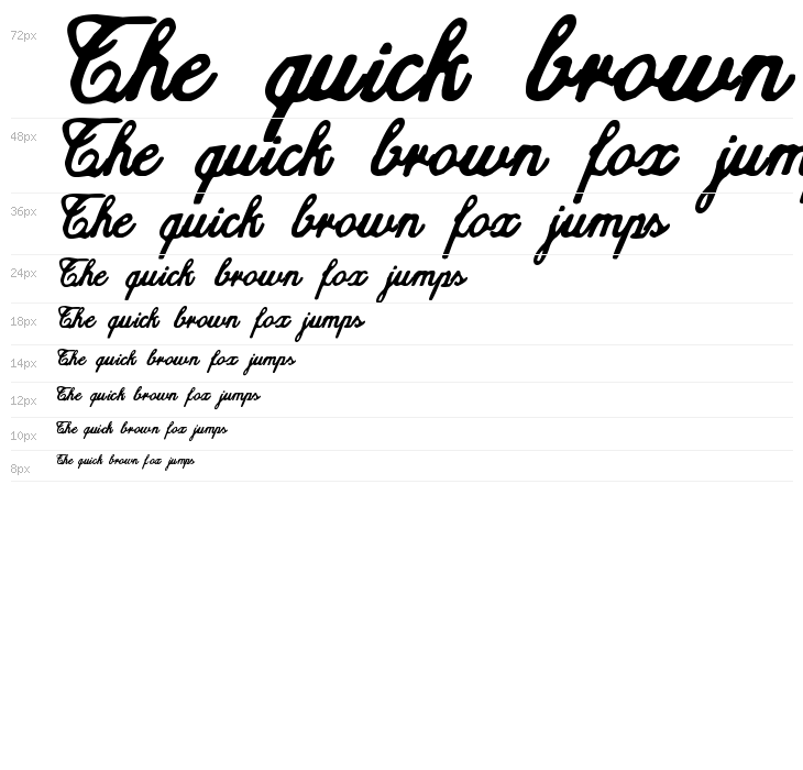 zai Calligraphy Script Handwritten Waterfall