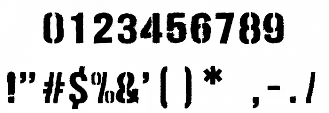 zai Coffee Sackful Stamp Font OTHER CHARS