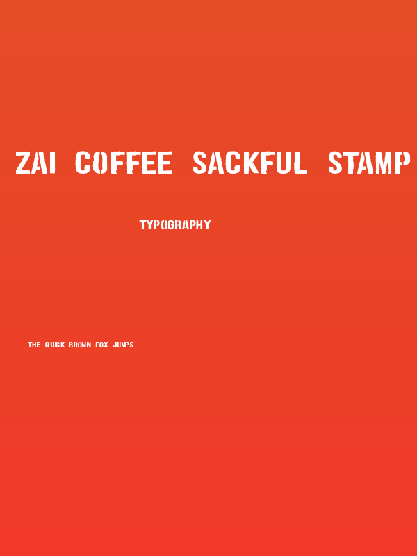 zai Coffee Sackful Stamp Poster