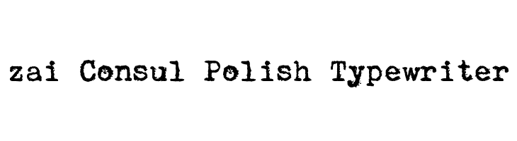 zai Consul Polish Typewriter  フリーフォントのダウンロード