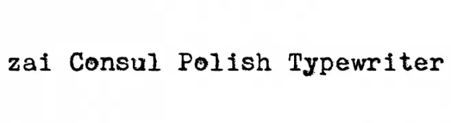 zai Consul Polish Typewriter  les polices de caractères gratuit tlcharger