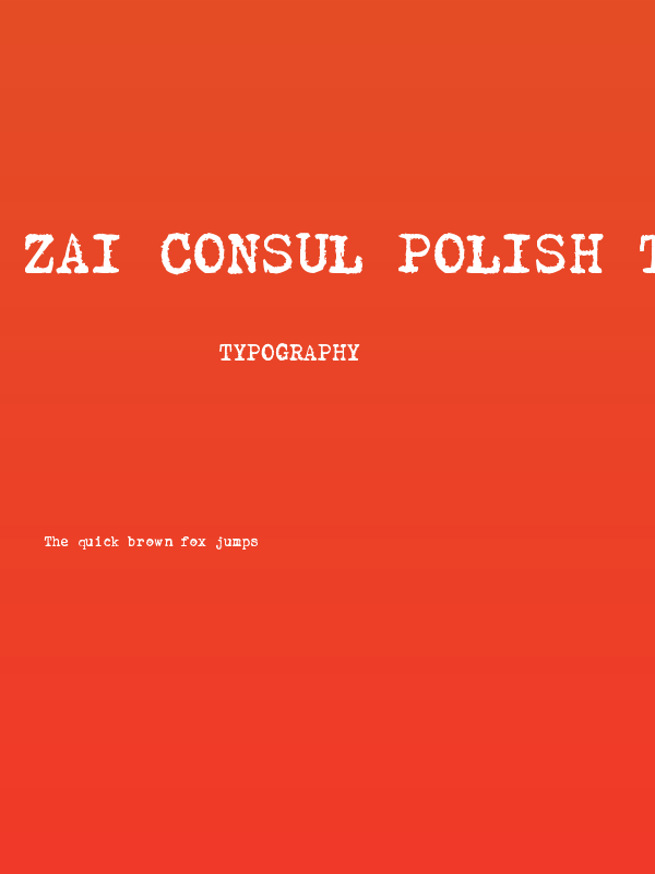 zai Consul Polish Typewriter Poster