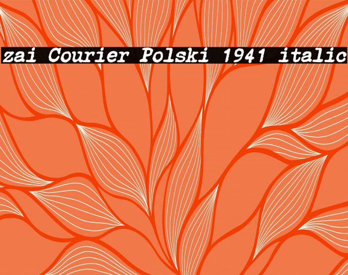 zai Courier Polski 1941 italic Example 1