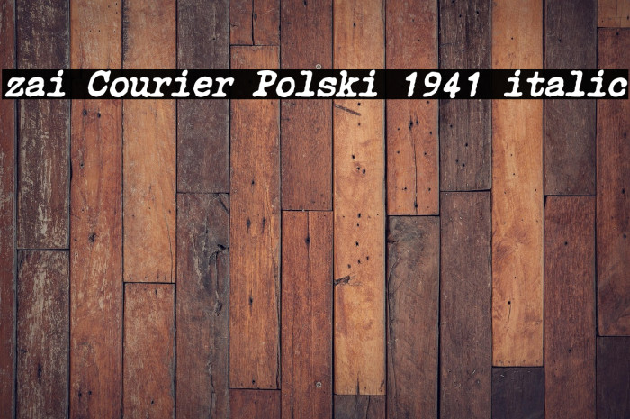zai Courier Polski 1941 italic Example 2