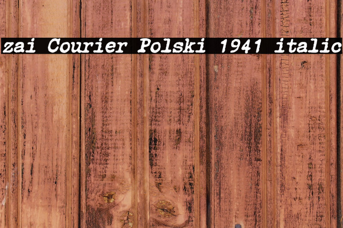 zai Courier Polski 1941 italic Example 3