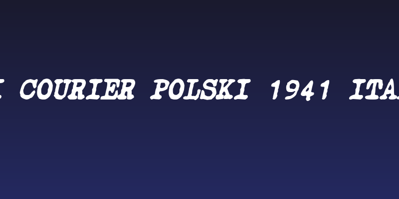 zai Courier Polski 1941 italic Social Header