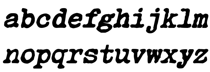 zai Courier Polski 1941 italic Font LOWERCASE