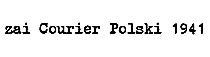 zai Courier Polski 1941  Free Fonts Download
