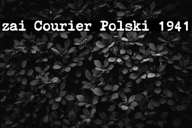 zai Courier Polski 1941 Font examples