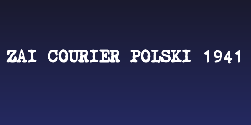 zai Courier Polski 1941 Social Header