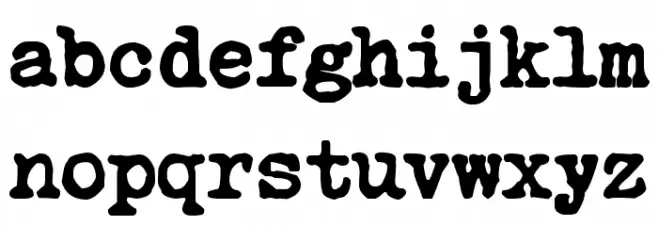 zai Courier Polski 1941 字体 小写