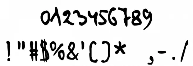 zai Cryptologist's Handwriting 1905 Font OTHER CHARS
