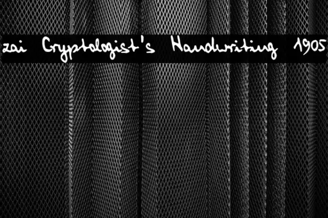 zai Cryptologist's Handwriting 1905 Font examples