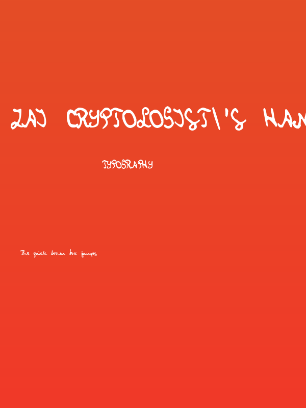 zai Cryptologist's Handwriting 1905 Poster