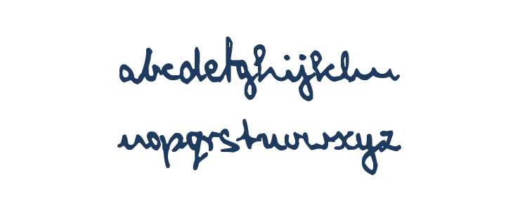 zai Cryptologist's Handwriting 1905 Lowercase