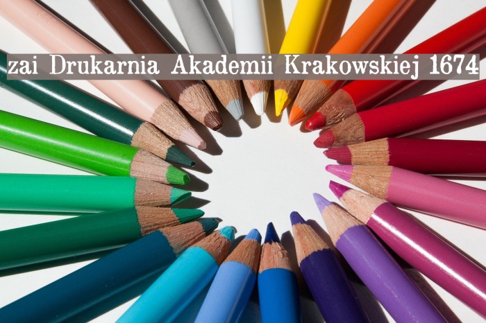 zai Drukarnia Akademii Krakowskiej 1674 Font examples