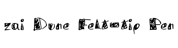 zai Dune Felt-tip Pen  font caratteri gratis