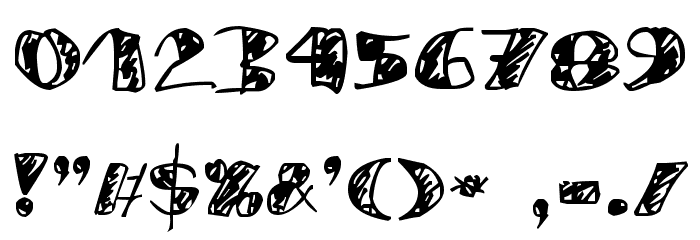 zai Dune Felt-tip Pen Font OTHER CHARS